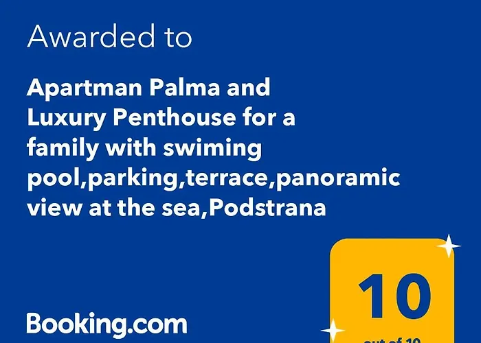 Apartman Palma And Luxury Penthouse For A Family With Swiming Pool,Parking,Terrace,Panoramic View At The Sea,Podstrana
