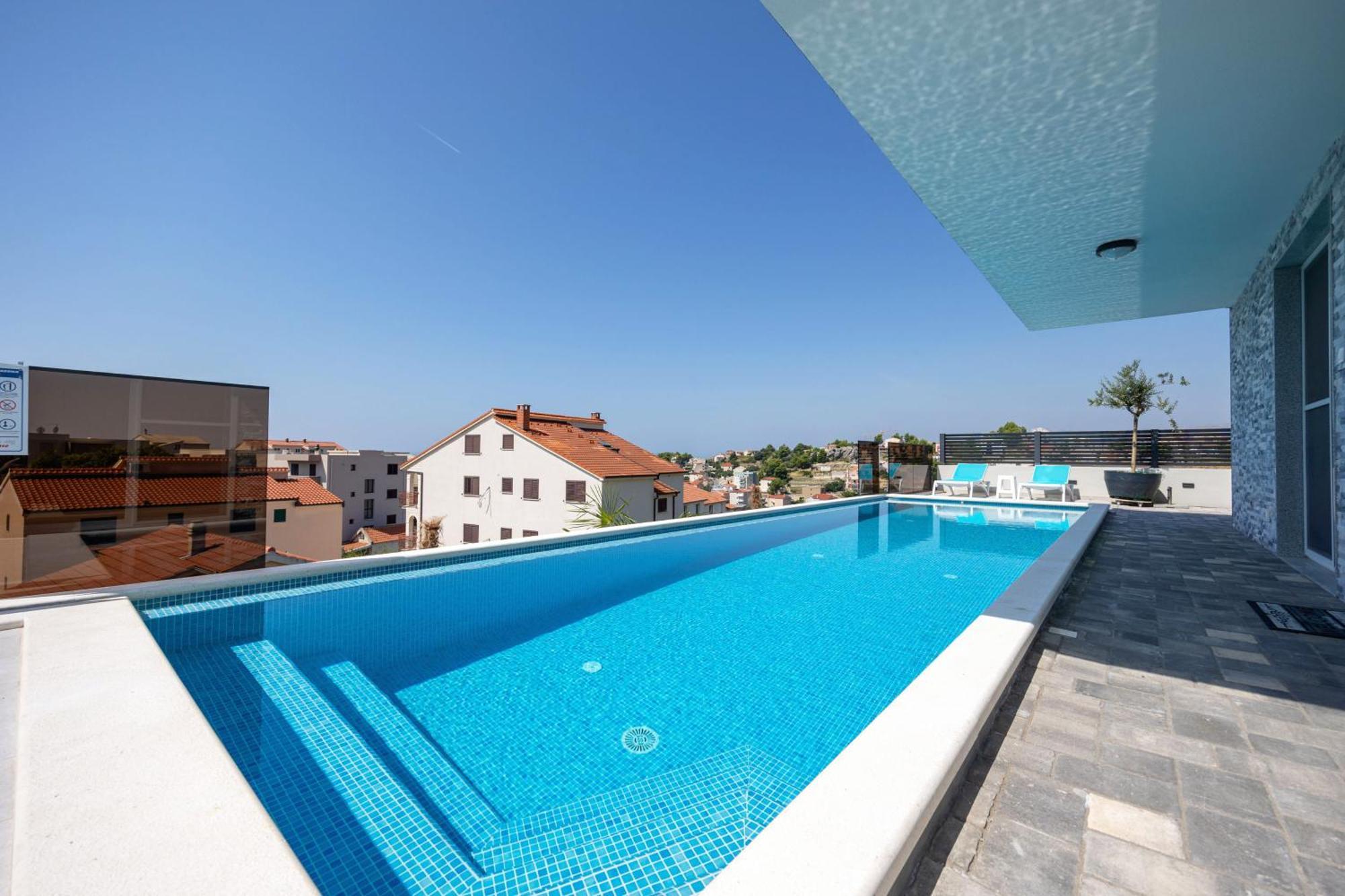 Palma And Luxury Penthouse For A Family With Swiming Pool,parking,terrace,panoramic View At The Sea,podstrana * Podstrana